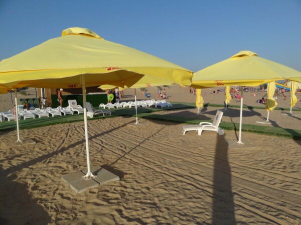 Зонт пляжный 4х4 м. телескопический цена
